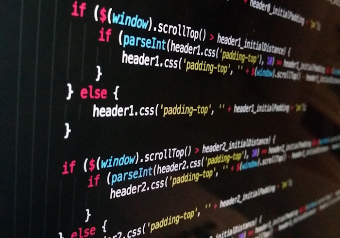 a wall of JavaScript code